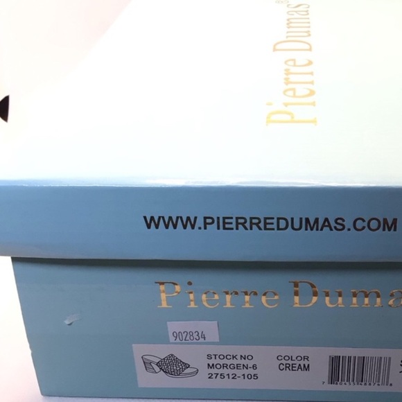 Pierre Dumas Women's Morgen-6 Cream Braided Strap Heeled Sandal Choose Size - Picture 9 of 9